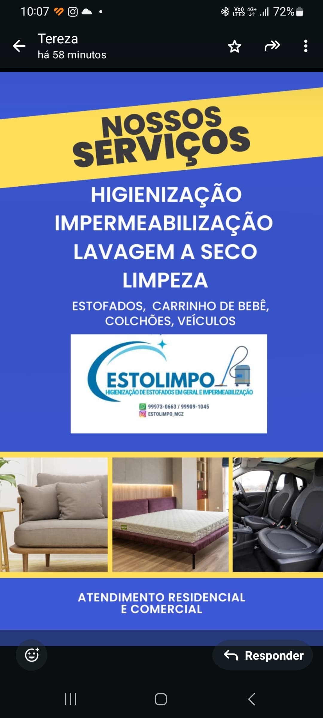 Limpeza e higienização de estofados Farley Damiao Freire Monteiro em Maceió — foto de capa